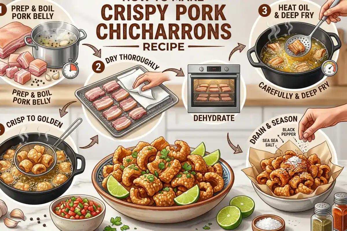How to make Crispy Crispy Pork Chicharrons recipe?